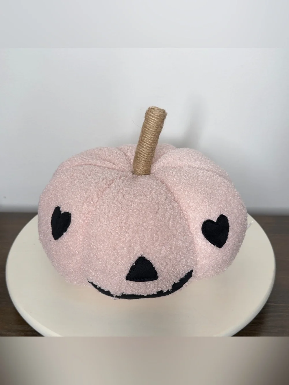 Pink Sherpa Pumpkin Jack O'lantern Pillow Plush